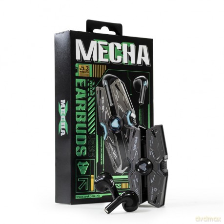 Słuchawki bezprzewodowe VB06 Mecha Series - Bluetooth V5.3 TWS z etui ładującym Czarne