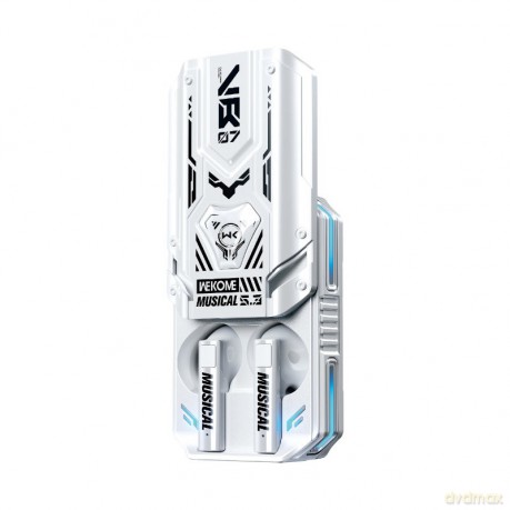 Słuchawki bezprzewodowe VB07 Mecha Series - Bluetooth V5.3 TWS z etui ładującym Białe