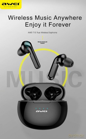 Słuchawki Bluetooth 5.0 T15 TWS + stacja dokująca Czarny