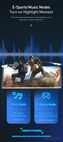 Słuchawki Bluetooth 5.0 TWS Gaming T23 Czarne