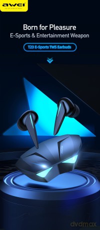 Słuchawki Bluetooth 5.0 TWS Gaming T23 Czarne