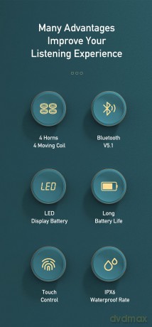 Słuchawki Bluetooth 5.1 T12P TWS+stacja dokująca