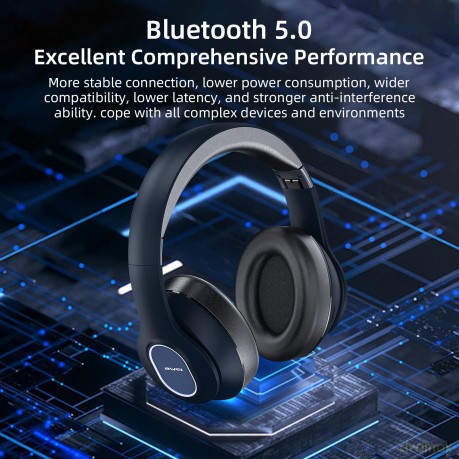 Słuchawki Bluetooth A100BL Nauszne Black