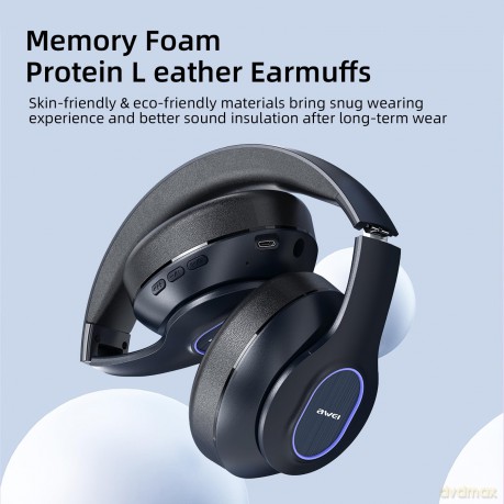 Słuchawki Bluetooth A100BL Nauszne Black