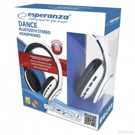 Słuchawki bluetooth dance Białe