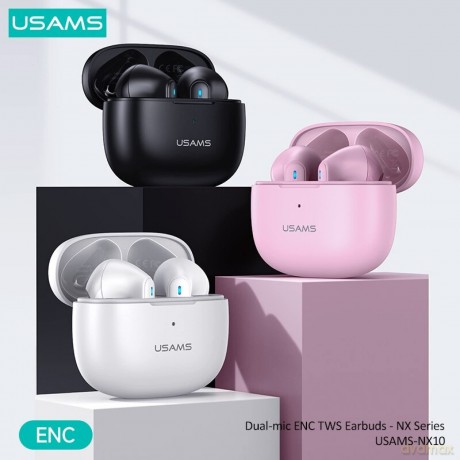 Słuchawki Bluetooth TWS 5.2 NX10 Series Dual microfon białe