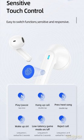Słuchawki Bluetooth TWS 5.2 NX10 Series Dual microfon białe