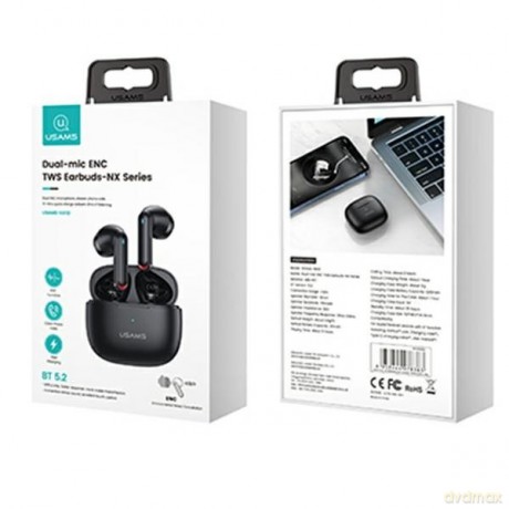 Słuchawki Bluetooth TWS 5.2 NX10 Series Dual microfon czarne