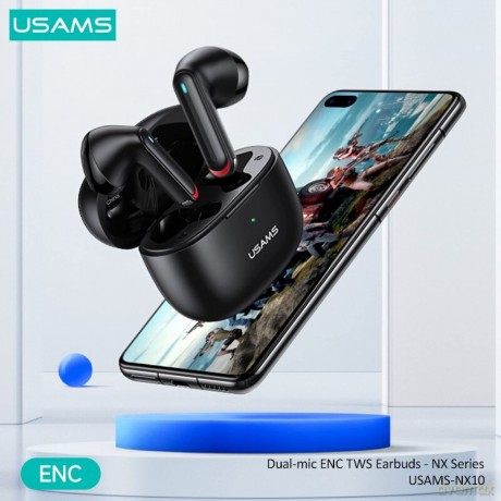 Słuchawki Bluetooth TWS 5.2 NX10 Series Dual microfon czarne