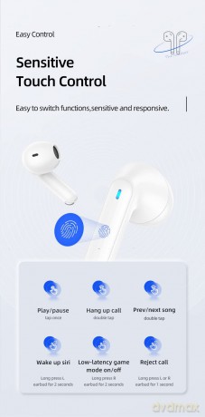 Słuchawki Bluetooth TWS 5.2 NX10 Series Dual Microfon różowe