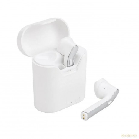 Słuchawki BT z mikrofonem TWS (microUSB) Białe/srebrne