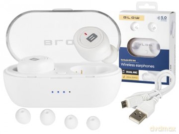 Słuchawki BTE100 Earbuds Bluetooth Białe