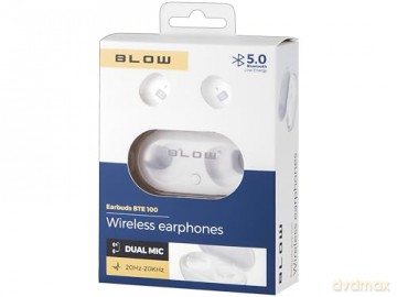 Słuchawki BTE100 Earbuds Bluetooth Białe