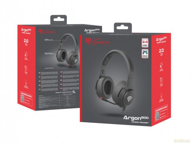 Słuchawki dla graczy Genesis Argon 600 z mikrofonem czarne
