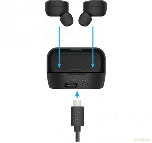 Słuchawki douszne bezprzewodowe TWINS 639 Czarne