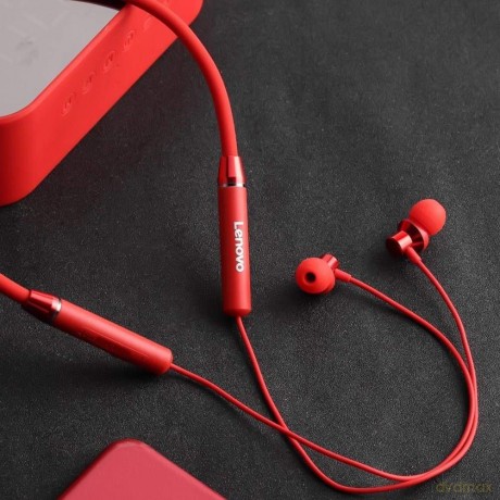 Słuchawki douszne Bluetooth HE05 czerwone