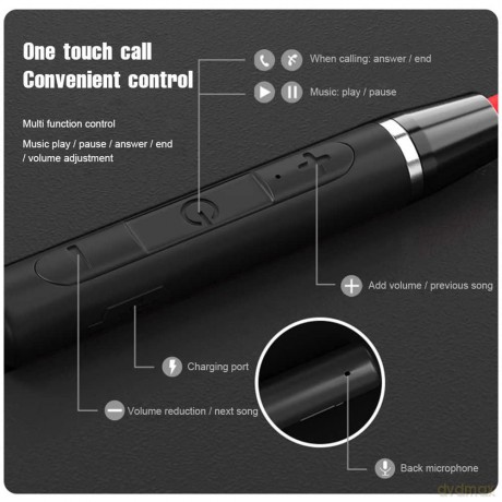 Słuchawki douszne Bluetooth HE06 czerwone