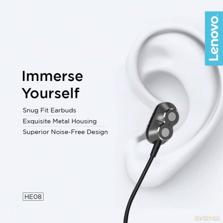 Słuchawki douszne Bluetooth HE08 czarne