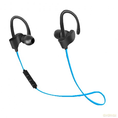 Słuchawki douszne Bluetooth sportowe Czarno-niebieskie