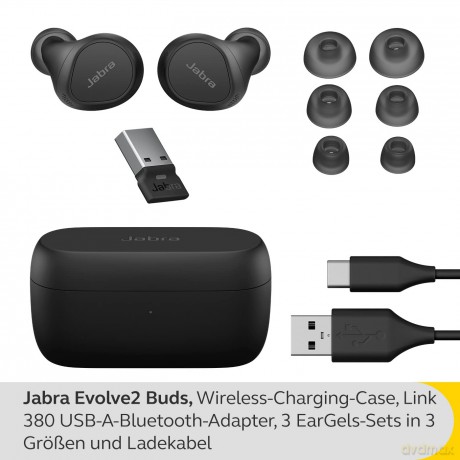 Słuchawki douszne Evolve2 Buds USB-A UC