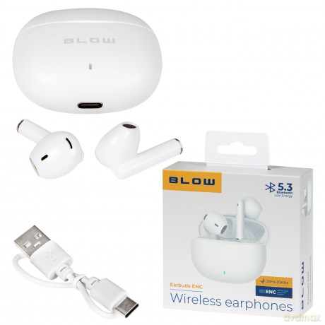 Słuchawki Earbuds ENC Białe
