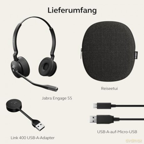Słuchawki Engage 55 Stereo USB-A, MS, EMEA/APAC