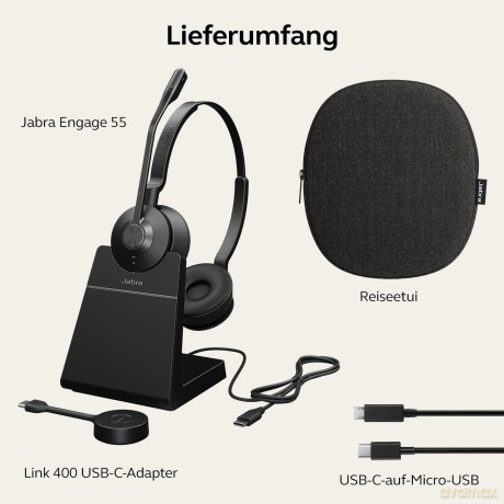 Słuchawki Engage 55, Stereo USB-C, UC, Stand, EM/AP