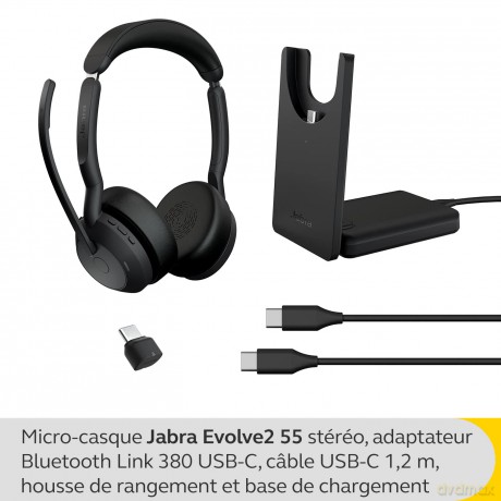 Słuchawki Evolve2 55 Link380c MS Stereo Stand