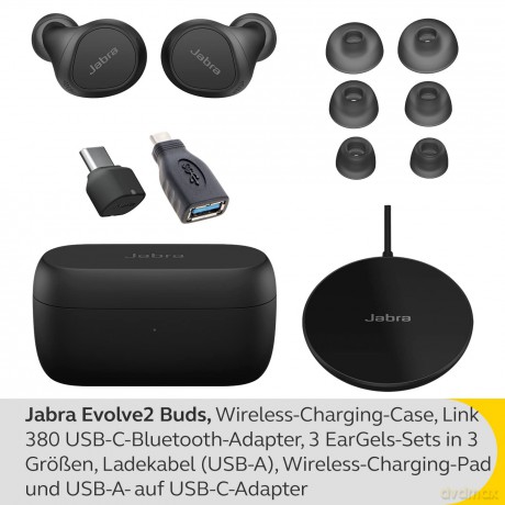 Słuchawki Evolve2 Buds USB-C UC Wireless Charging Pad