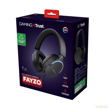 Słuchawki GXT490 FAYZO 7.1 USB czarne