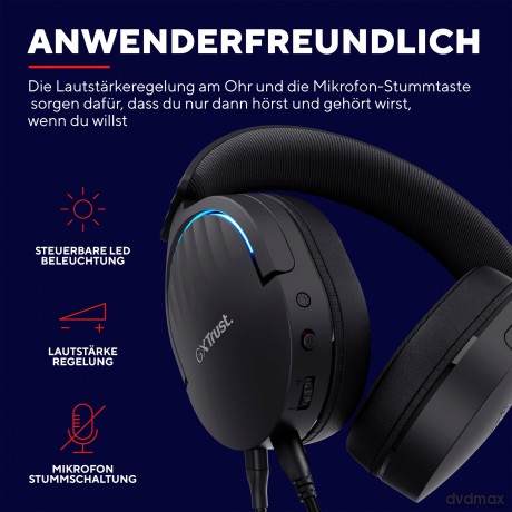 Słuchawki GXT490 FAYZO 7.1 USB czarne