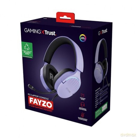 Słuchawki GXT490P FAYZO 7.1 USB fioletowe
