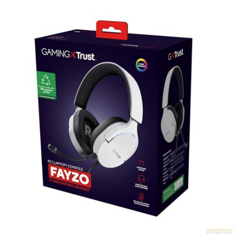 Słuchawki GXT490W FAYZO 7.1 USB białe