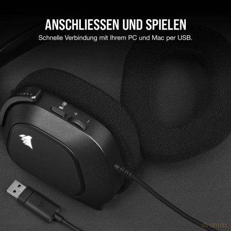 Słuchawki HS80 RGB USB Carbon