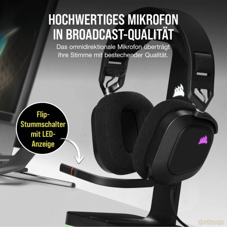 Słuchawki HS80 RGB USB Carbon
