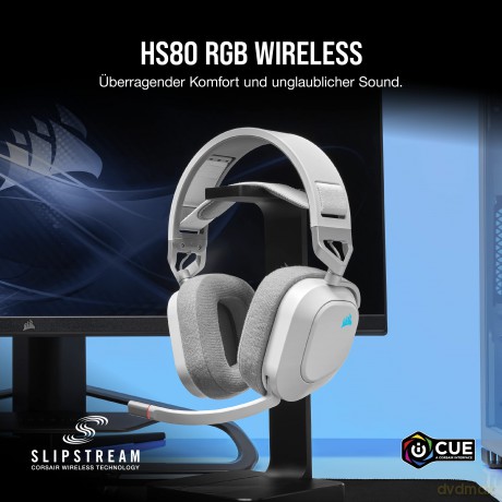 Słuchawki HS80 RGB USB Wired White