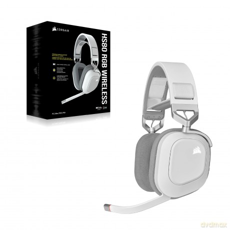 Słuchawki HS80 RGB USB Wired White