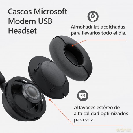 Słuchawki MS Modern USB Headset Blk 6ID-00014