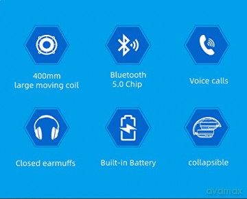 Słuchawki nauszne Bluetooth A770BL Czarne