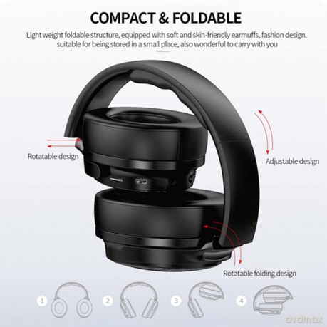 Słuchawki nauszne Bluetooth A780BL czarne