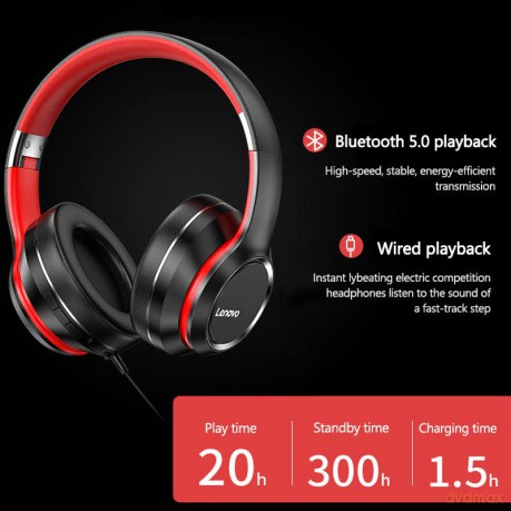 Słuchawki nauszne bluetooth HD200 Czarne