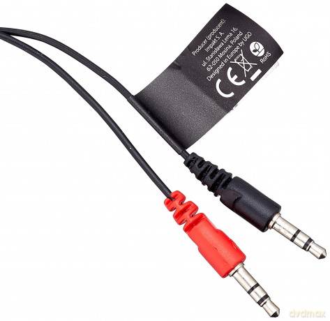 Słuchawki nauszne USL-1222 z mikrofonem czerwone