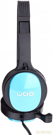 Słuchawki nauszne USL-1222 z mikrofonem czerwone