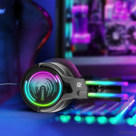 Słuchawki nauszne z mikrofonem COSMO PRO 7.1 RGB, USB