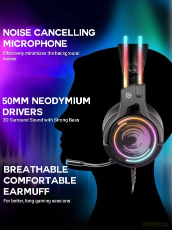 Słuchawki nauszne z mikrofonem COSMO PRO 7.1 RGB, USB