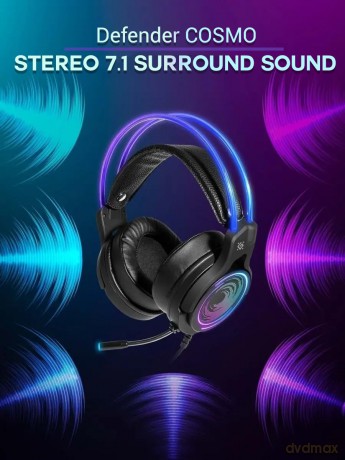 Słuchawki nauszne z mikrofonem COSMO PRO 7.1 RGB, USB