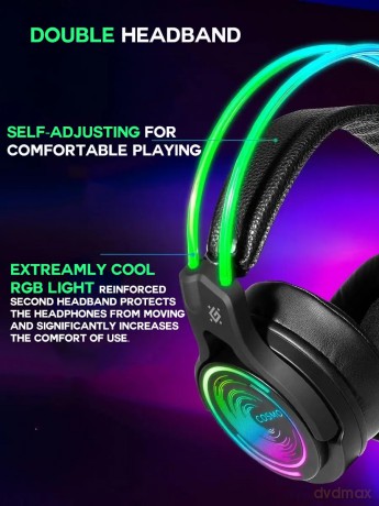 Słuchawki nauszne z mikrofonem COSMO PRO 7.1 RGB, USB