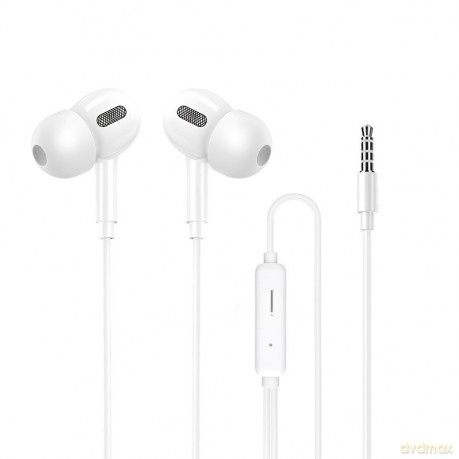 Słuchawki przewodowe HiFi jack 3,5 mm (Białe)
