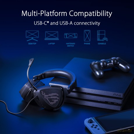 Słuchawki ROG Delta S Animate USB czarne