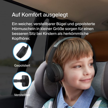 Słuchawki SOUNDFORM Mini Nauszne Przewodowe Czarne Dla Dzieci